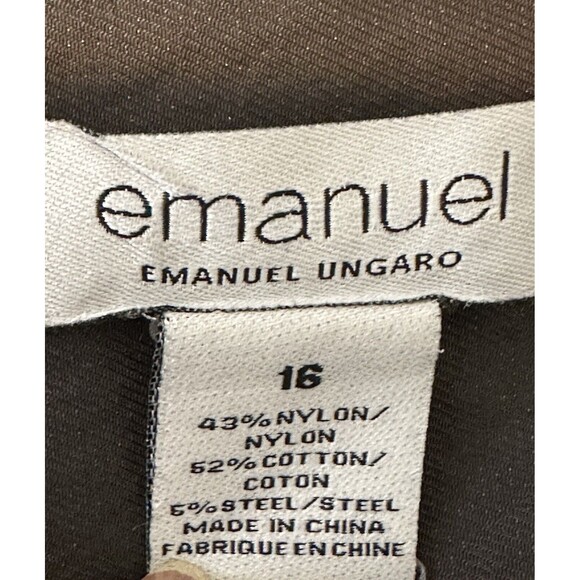 Emanuel Ungaro Women's Size 16 Grey Mid-length Flared Skirt Career Closet Staple - Picture 11 of 12